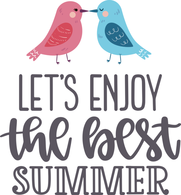Transparent Summer Day Birds Logo Font for Best Summer for Summer Day