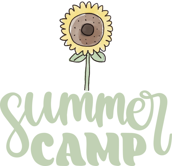 Transparent Summer Day Cut flowers Floral design Logo for Summer Camp for Summer Day