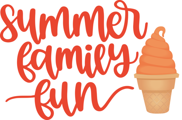 Transparent Summer Day Ice Cream Cone Logo Line for Summer Fun for Summer Day