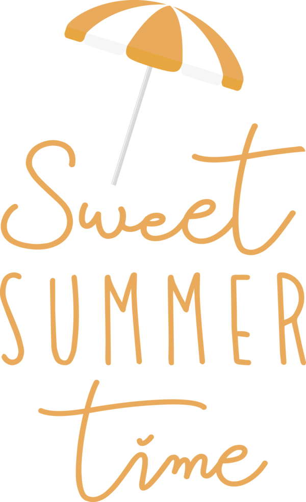 Transparent Summer Day Logo Calligraphy Yellow for Sweet Summer for Summer Day