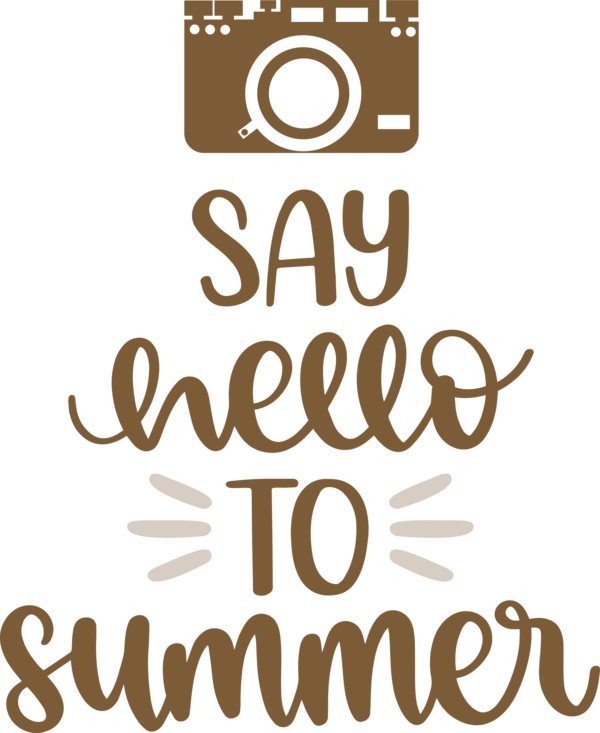 Transparent Summer Day Logo Calligraphy Line for Hello Summer for Summer Day