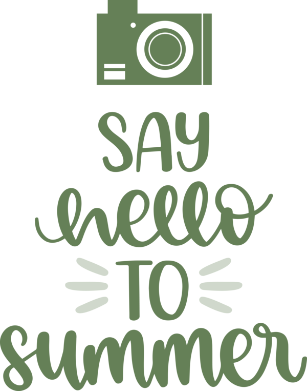 Transparent Summer Day Logo Design Green for Hello Summer for Summer Day