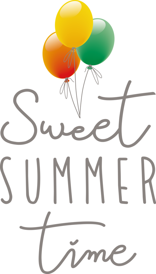 Transparent Summer Day Logo Balloon Design for Sweet Summer for Summer Day