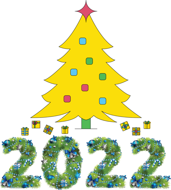 Transparent New Year Christmas Tree Spruce Christmas Day for Happy New Year 2022 for New Year