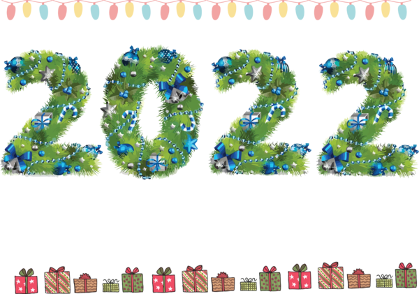 Transparent New Year Number Font Meter for Happy New Year 2022 for New Year
