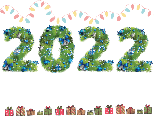 Transparent New Year Font Number Meter for Happy New Year 2022 for New Year