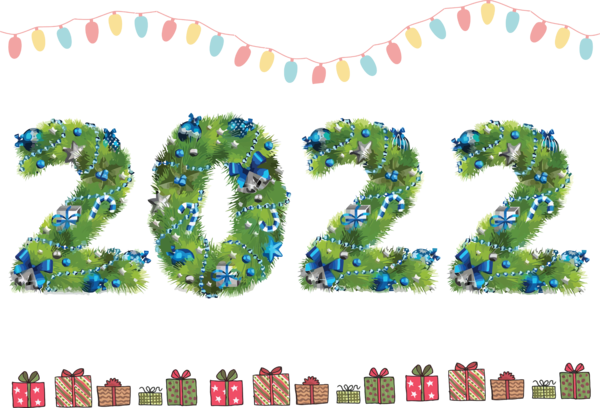 Transparent New Year Line Font Meter for Happy New Year 2022 for New Year