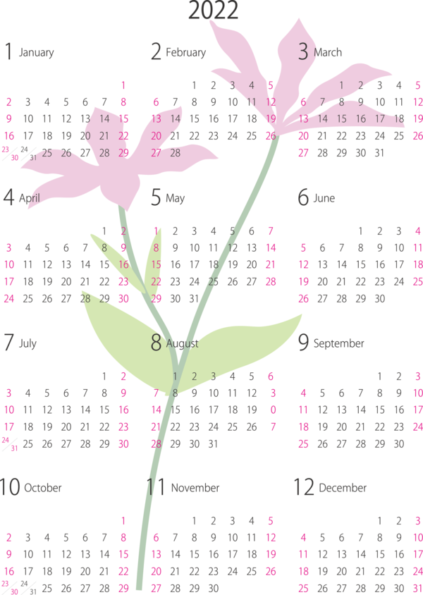 Transparent New Year Calendar System 2019 Julian calendar for Printable 2022 Calendar for New Year