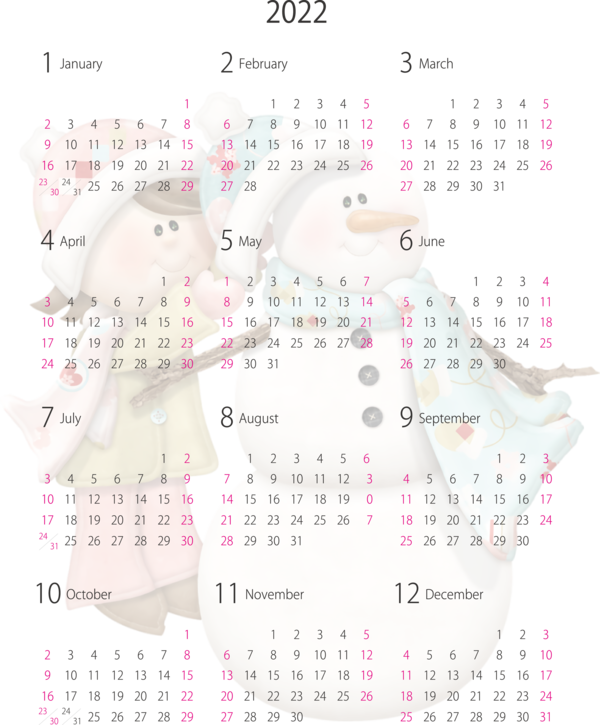 Transparent New Year Design Calendar System Line for Printable 2022 Calendar for New Year