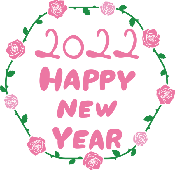 Transparent New Year Design Flower Petal for Happy New Year 2022 for New Year
