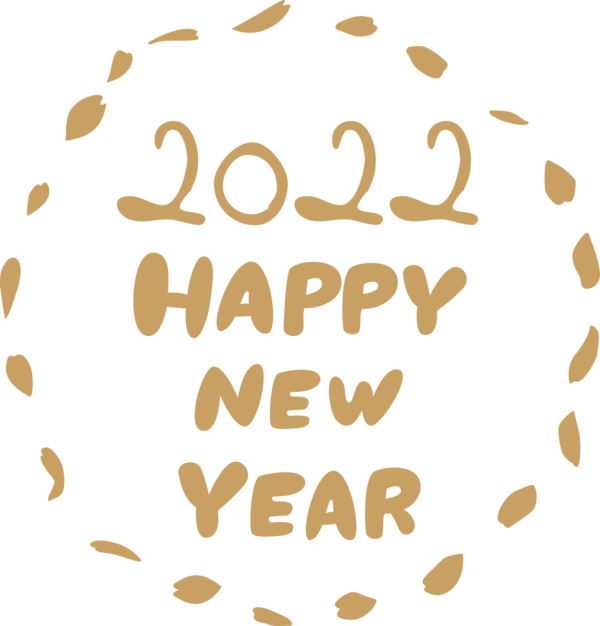 Transparent New Year Commodity Yellow Line for Happy New Year 2022 for New Year
