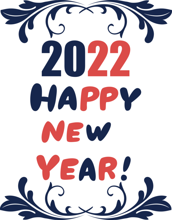 Transparent New Year Design Black and white Line for Happy New Year 2022 for New Year