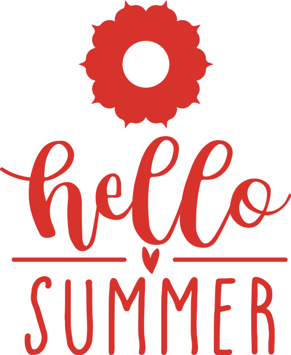 Transparent Summer Day Flower Logo Meter for Hello Summer for Summer Day