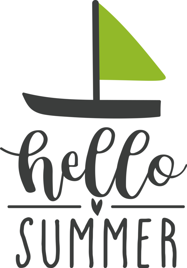 Transparent Summer Day Logo Calligraphy Black and white for Hello Summer for Summer Day
