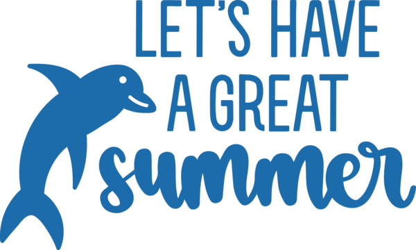 Transparent Summer Day Logo Dolphin Cartoon for Summer Fun for Summer Day