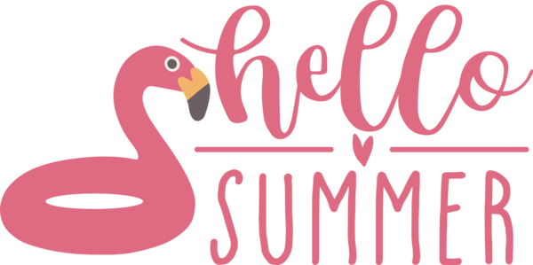 Transparent Summer Day Logo Birds Design for Hello Summer for Summer Day