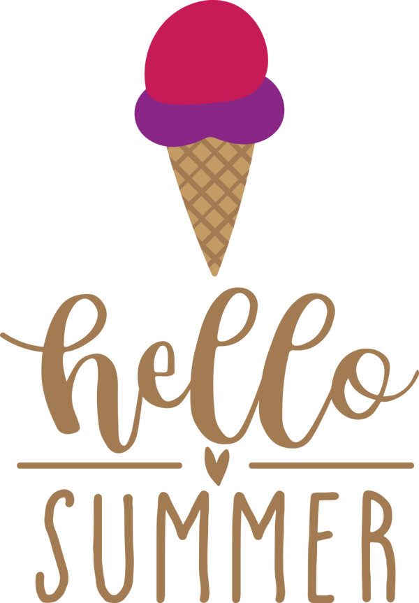 Transparent Summer Day Ice Cream Cone Ice Cream Logo for Hello Summer for Summer Day