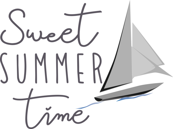 Transparent Summer Day Logo Design Sailing ship for Sweet Summer for Summer Day