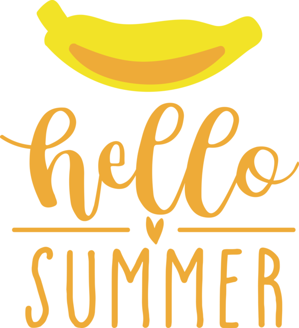 Transparent Summer Day Logo Yellow Line for Hello Summer for Summer Day