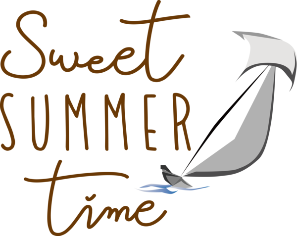 Transparent Summer Day Logo Calligraphy Line for Sweet Summer for Summer Day