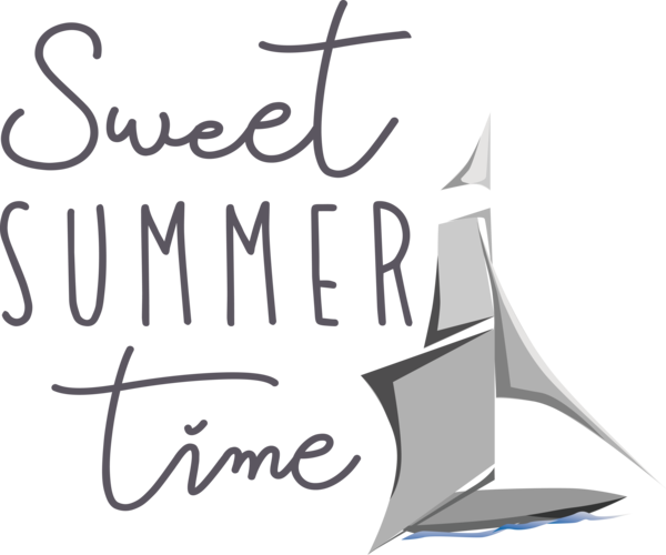 Transparent Summer Day Logo Design Calligraphy for Sweet Summer for Summer Day