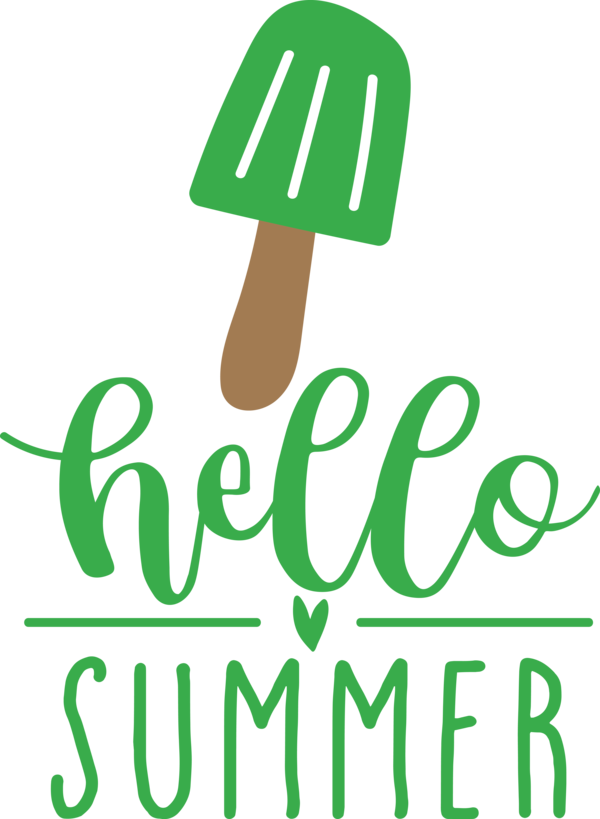 Transparent Summer Day Logo Green Line for Hello Summer for Summer Day