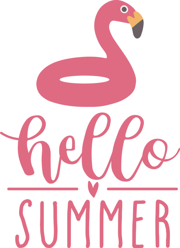Transparent Summer Day Birds Logo Design for Hello Summer for Summer Day