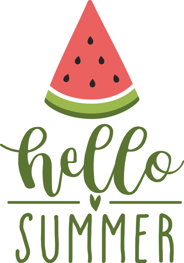 Transparent Summer Day Watermelon Logo Produce for Hello Summer for Summer Day
