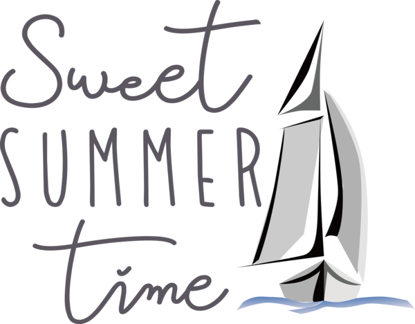 Transparent Summer Day Logo Design Calligraphy for Sweet Summer for Summer Day