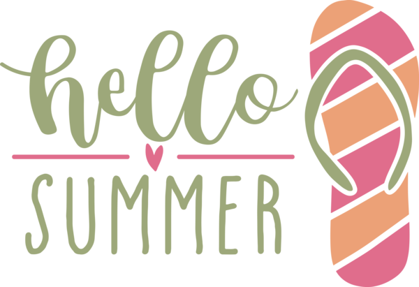 Transparent Summer Day Logo Design Shoe for Hello Summer for Summer Day