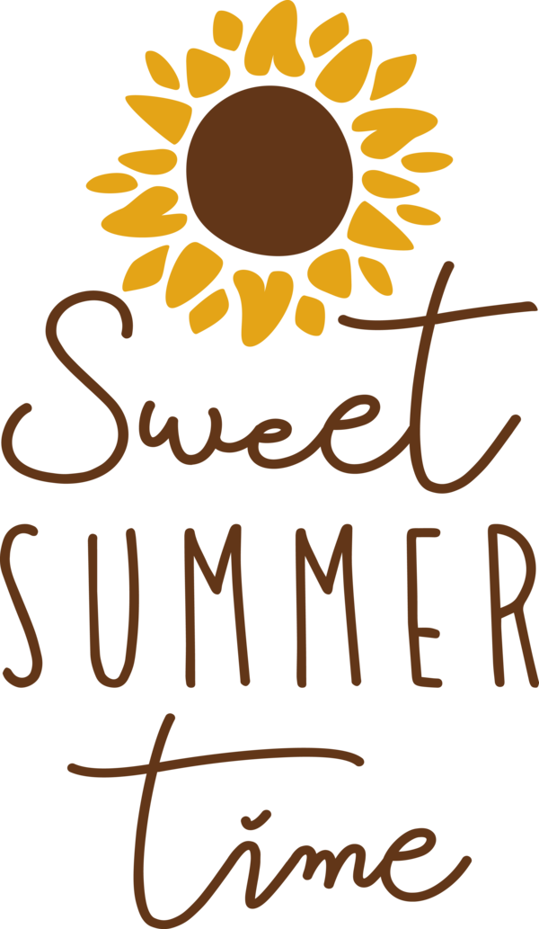 Transparent Summer Day Logo Calligraphy Flower for Sweet Summer for Summer Day