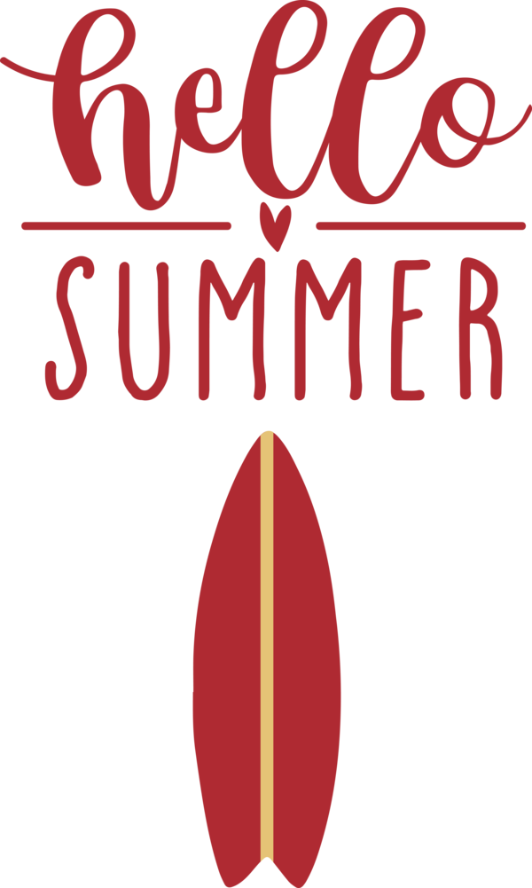 Transparent Summer Day Logo Red Line for Hello Summer for Summer Day