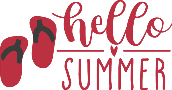 Transparent Summer Day Logo Design Shoe for Hello Summer for Summer Day