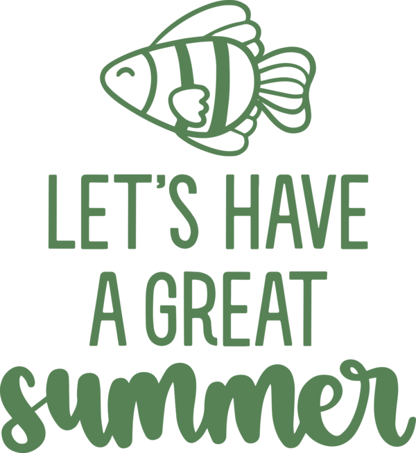 Transparent Summer Day Logo Green Line for Summer Fun for Summer Day