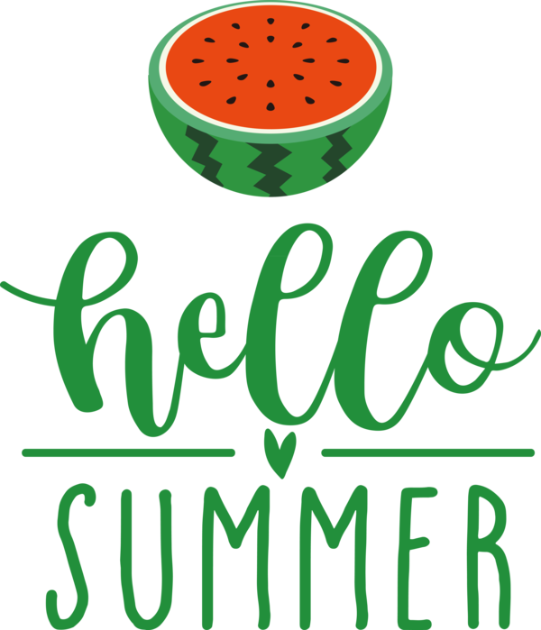Transparent Summer Day Logo Green Line for Hello Summer for Summer Day