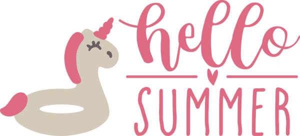Transparent Summer Day Logo Cartoon Design for Hello Summer for Summer Day