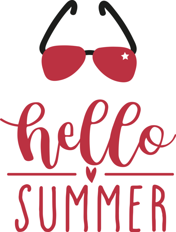 Transparent Summer Day Glasses Logo Eyewear for Hello Summer for Summer Day