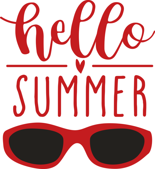 Transparent Summer Day Sunglasses Glasses Logo for Hello Summer for Summer Day