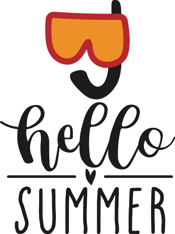 Transparent Summer Day Glasses Logo Eyewear for Hello Summer for Summer Day