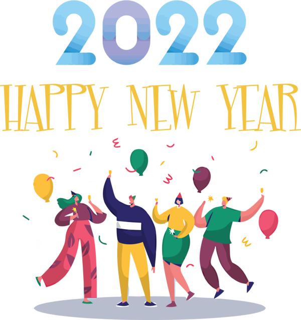Transparent New Year Birthday Celebrating Royalty-free for Happy New Year 2022 for New Year