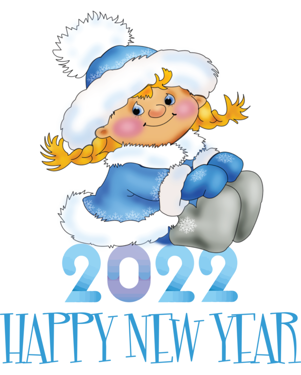 Transparent New Year Christmas Day Cartoon Character for Happy New Year 2022 for New Year