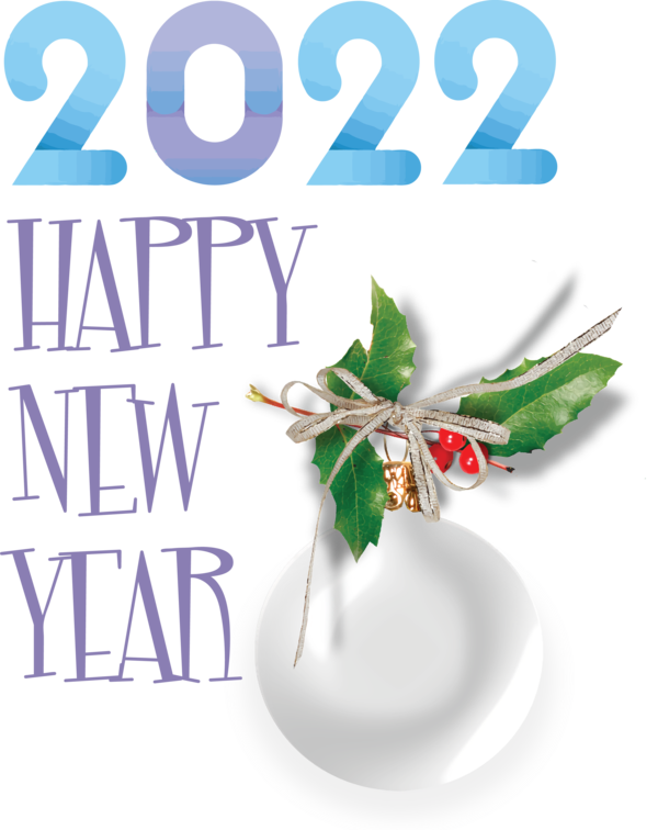 Transparent New Year Floral design Flower Meter for Happy New Year 2022 for New Year