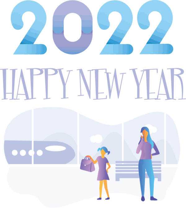 Transparent New Year Logo Public Relations Design for Happy New Year 2022 for New Year