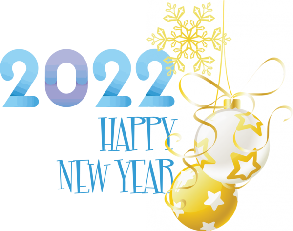 Transparent New Year Vignette Logo Text for Happy New Year 2022 for New Year