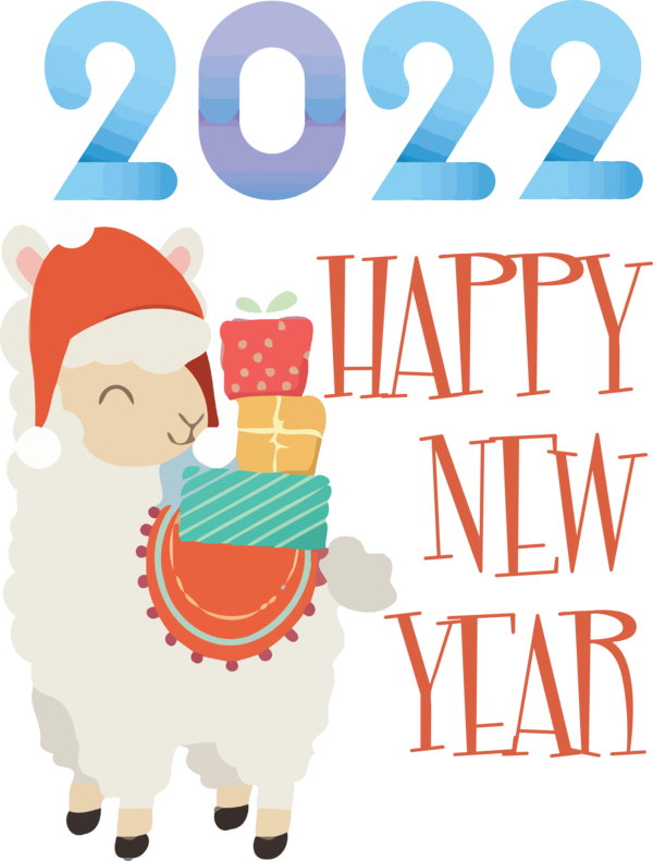 Transparent New Year Christmas Day Cartoon Santa Claus for Happy New Year 2022 for New Year