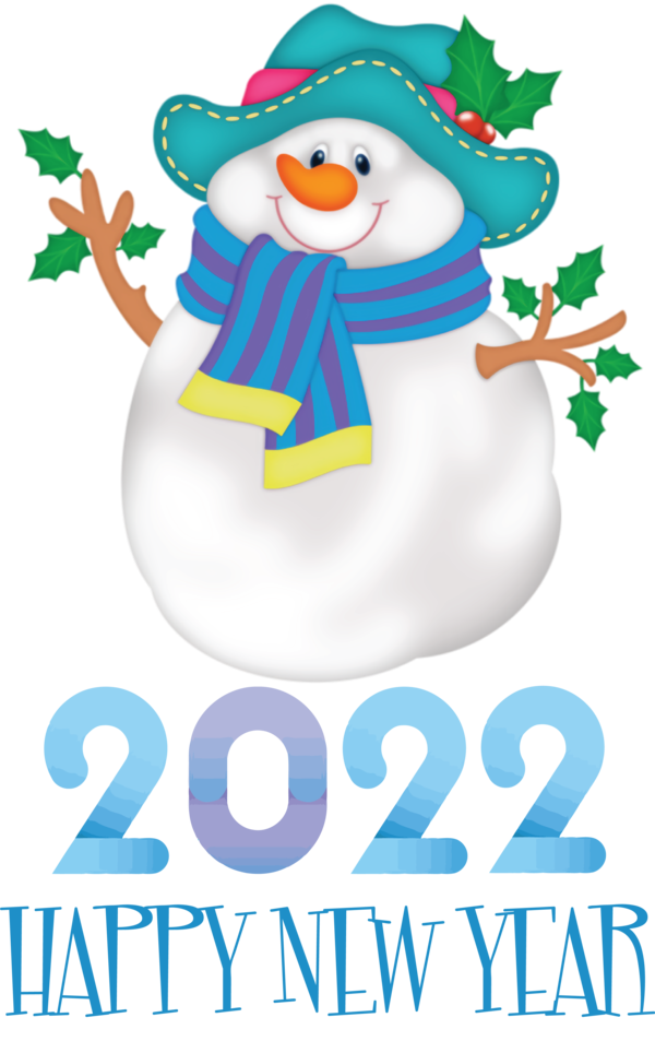 Transparent New Year Snowman Christmas Day Drawing for Happy New Year 2022 for New Year