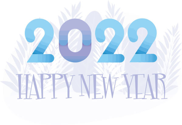 Transparent New Year Logo Font Design for Happy New Year 2022 for New Year