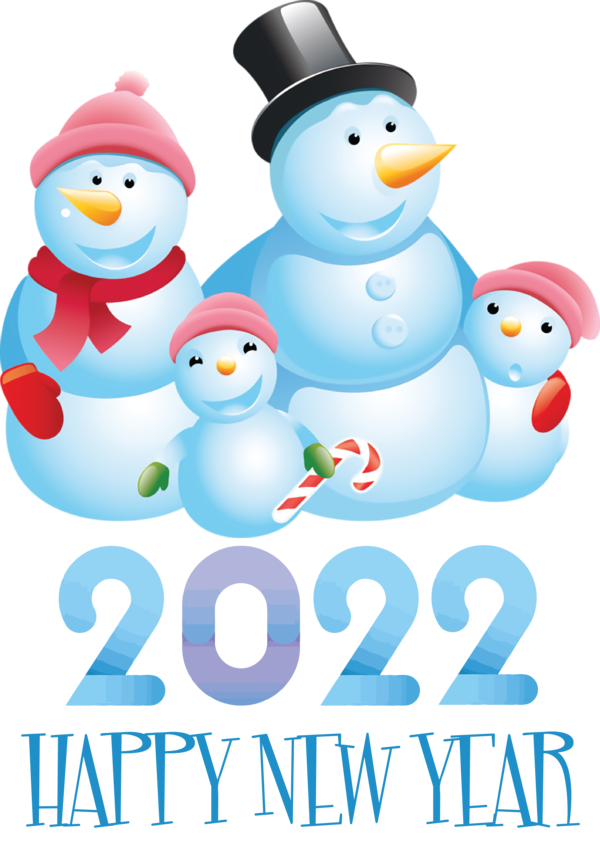 Transparent New Year Christmas Day Flightless bird Cartoon for Happy New Year 2022 for New Year