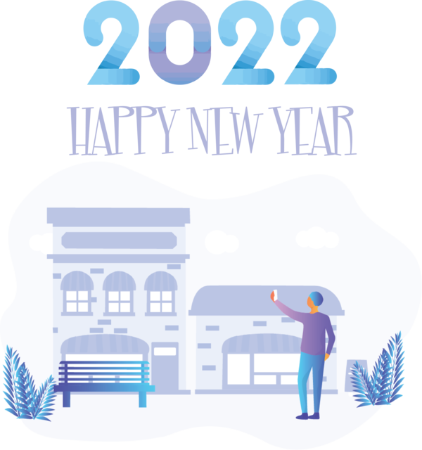 Transparent New Year Design Architecture Idea for Happy New Year 2022 for New Year