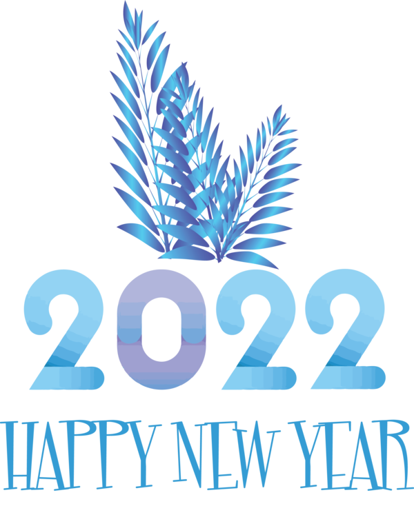 Transparent New Year Logo Font Line for Happy New Year 2022 for New Year